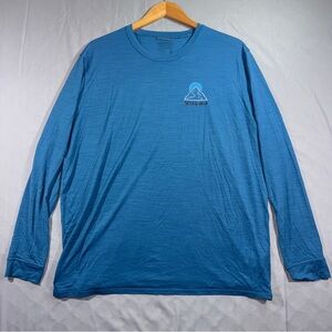 Patagonia Capilene Cool Merino Shirt Mens 2XL Blue Long Sleeve Layer Hiking